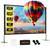 Outdoor Projector Screen with Stand - 60 Inch Portable Projector Screen Indoor and Outdoor Projector Screens 16:9 4K HD Wrinkle Free Lightweight Movi