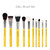 Bdellium Tools Studio Mineral 10pc. Brush Set with Roll-up Pouch - Designed for Use with Mineral Makeup (Yellow, 1pc)