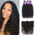 Miss GAGA Brazilian 3 Bundles with Frontal Deep Wave Hair Bundles with 13x4 Free Part Frontal Ear to Ear Unprocessed Virgin Human Hair (18 20 22+16)