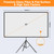 Projector Screen with Stand, 80 Inch Portable Projector Screen Outdoor Indoor, 1.2 Gain Fiberglass Projection Screen, 16:9 Outdoor Movie PVC Screen w