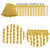 12 Yards Fringe Trim Curtain Fringes 2.5 Inch Wide Fabric Trims Tassel for Sewing Clothing DIY Crafts Home Decor (Gold)