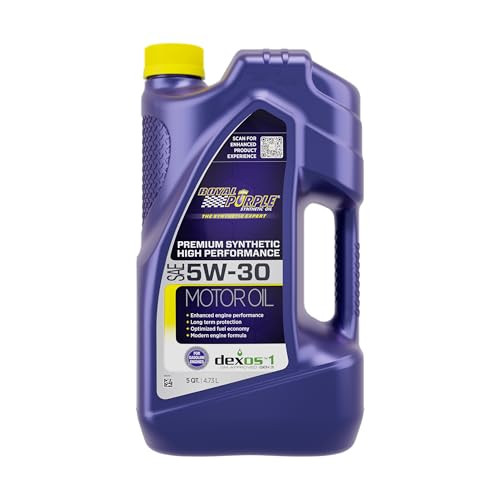 Royal Purple 51530 API-Licensed SAE 5W-30 High Performance Synthetic Motor Oil - 5 qt., Model:ROY51530