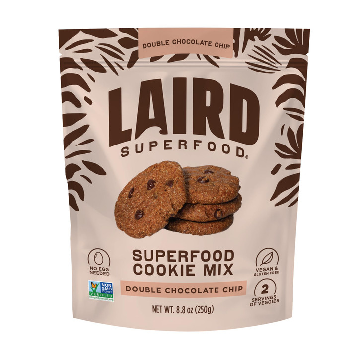 Laird Superfood Homemade Chocolate Chip Cookie Mix, Plant-Based Vegan Chocolate Chip Cookies Mixture Made with Oat, Almond, and Cassava Flour, Gluten
