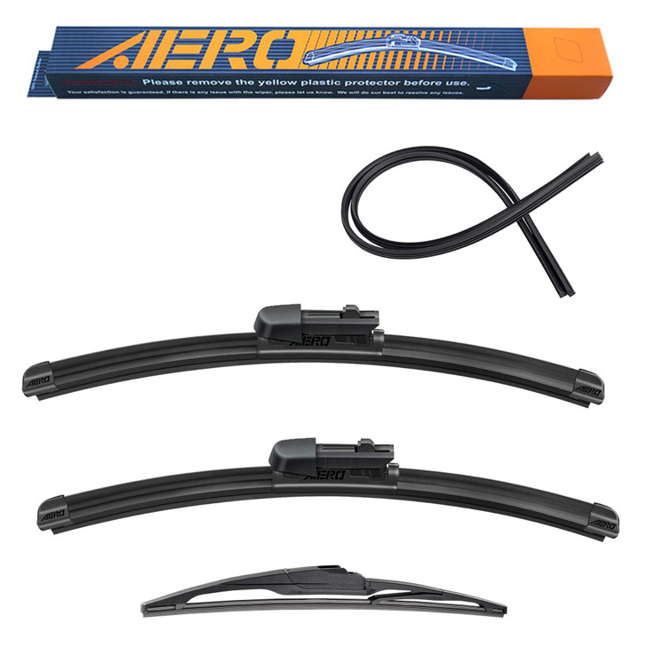 AERO Wipers Replacement for Honda CR-V CRV 2024-2023, 24"+19" Front + 10" Rear, Premium All-Season Windshield Wiper Blades with Extra Squeegee Refill