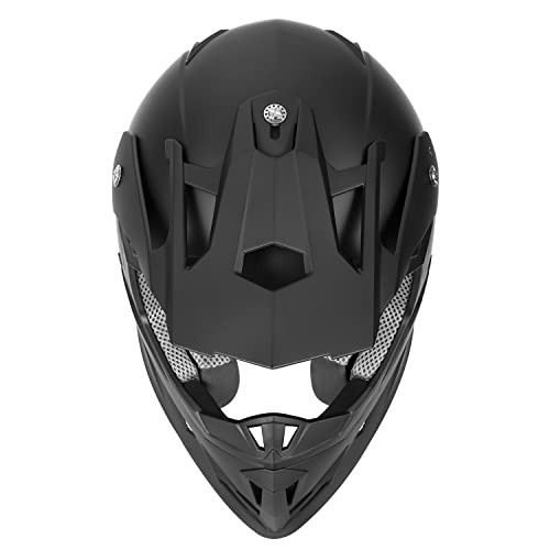 GLX GX23 Dirt Bike/Motocross Helmet - Matte Black, Medium - DOT Approved