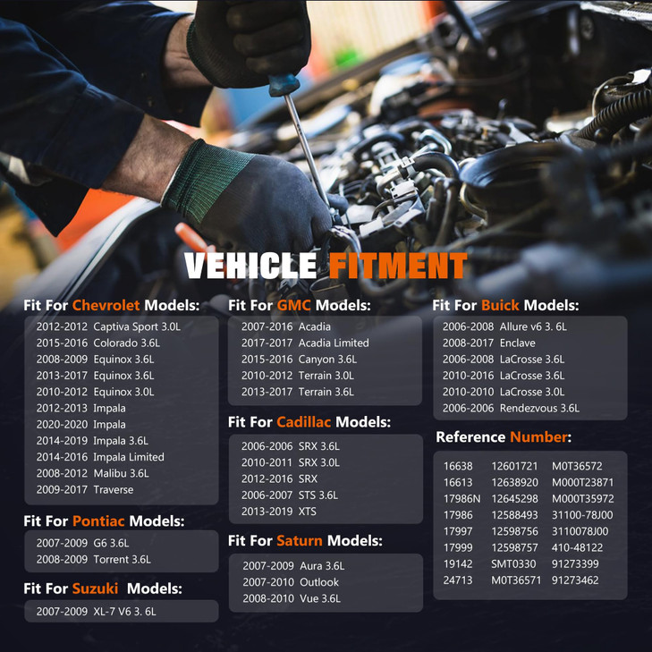 SINTLY 17986 New Starter Motor Fit for GMC Acadia 07-16, Chevy Traverse 09-17, Equinox Malibu Impala Colorado Terrain, Cadillac SRX XTS STS, Buick En