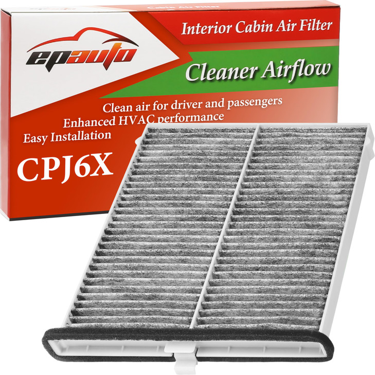 EPAuto CPJ6X (KD45-61-J6X) Cabin Air Filter includes Activated Carbon Replacement for Mazda 3 (2014-2018), Mazda 6 (2014-2021), CX-5 (2013-2025)