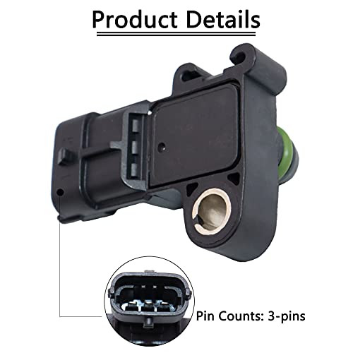 KEJSTED Manifold Absolute Pressure MAP Sensor Intake Air 55573248 for Chevy Aveo Camaro Express Impala Silverado Cruze GMC Canyon Sierra Savana 1500