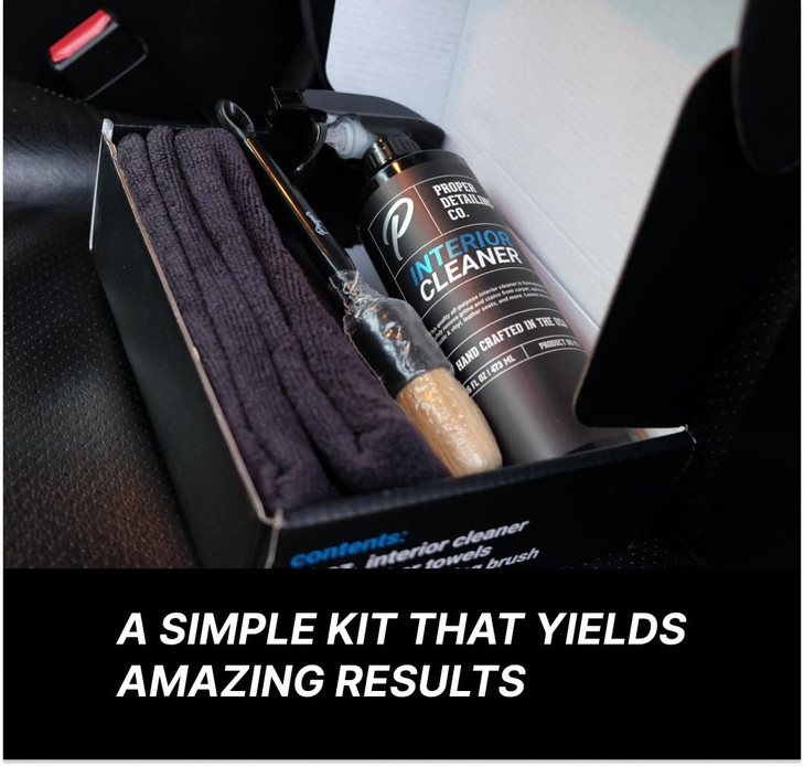 Interior Car Cleaning Kit - Professional Auto Detailing Supplies with Brush for Complete Vehicle Interior Detailing - Car Interior Cleaner Kit for De