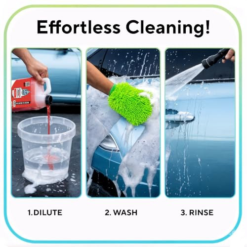 Rev Auto Vinyl Wrap Car Wash Soap Kit - Includes 64oz Car Wash Soap For Vinyl Wrap & Microfiber Wash Mitt | Works in Foam Cannon & Bucket Washes | pH