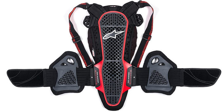 Alpinestars Nucleon KR-3 Back Protector, CE Level 2 Certified, Lightweight & Adjustable Motorcycle Safety Gear, XL, Smoke Black/Red