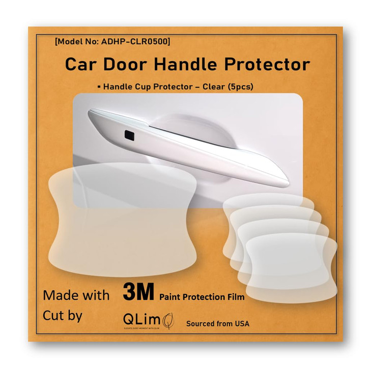 3M-5pcs Car Door Handle Cup Protector/Sticker/Guard, 3M-PPF(Paint Protection Film), Clear(Transparent), Anti Scratch, Universal Fit for Most Cars (Cl