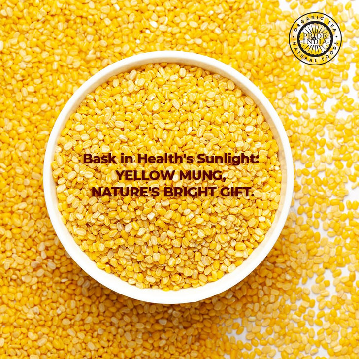 Pride Of India - Indian Split Yellow Mung Lentils - Protein & Fiber Rich Moong Dal, 1.5 Pound Jar