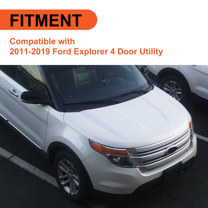 Left A-Pillar Molding Windshield Outer Trim Compatible with 2011-2019 Ford Explorer 4 Door Utility Replace for BB5Z-7803145-AA, BB5Z-7803137-AB W/Sid