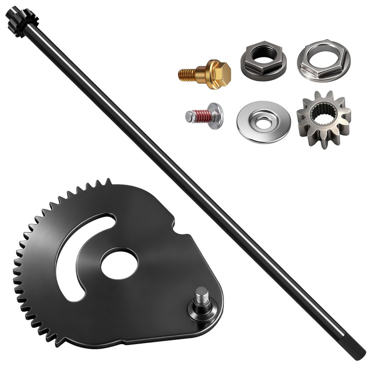 738-0919B Steering Shaft and 617-04094 Sector Gear Kit for MTD Troy Bilt 753-04517 738-0919 738-0919A, With 948-0389 710-1309 Steering Rod Cap, Screw