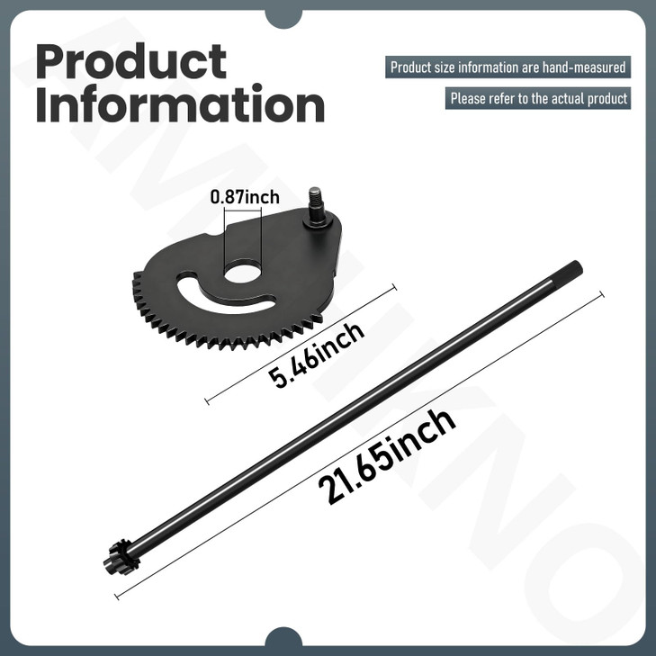 738-0919B Steering Shaft and 617-04094 Sector Gear Kit for MTD Troy Bilt 753-04517 738-0919 738-0919A, With 948-0389 710-1309 Steering Rod Cap, Screw