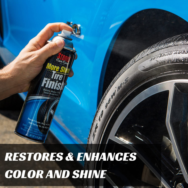Stoner Car Care 91094 More Shine Tire Finish  Tire Shine Spray for a Deep Matte Black Finish with Long-Lasting Rain-Resistant Protection, Non-Greasy