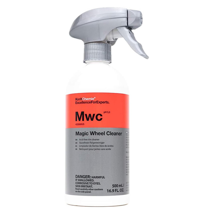 KOCHCHEMIE Magic Wheel Cleaner - Powerful Rim and Rim Well Cleaner; Acid Free, Dissolves Iron Particles Using Visible Red Discoloration, Excellent Ad