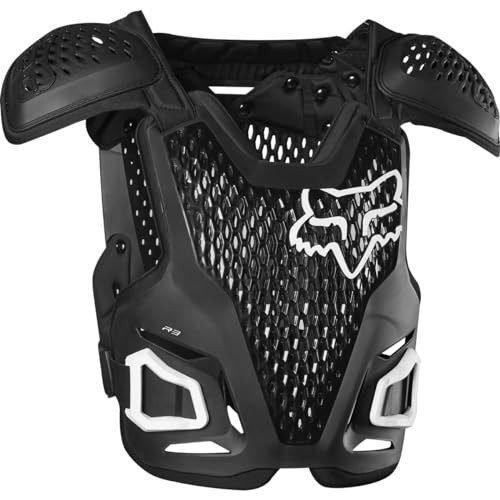 Fox Racing R3 Motocross Dirt Bike Chest Guard, Black, Large/X-Large