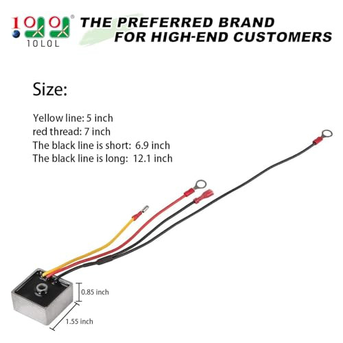 10L0L Voltage Regulator Rectifier for Club Car DS & Carryall 1992-up Gas Golf Cart, Replace OEM 1015777 102711201 102710101