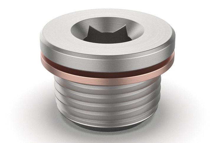 O2 Oxygen Sensor Plug Standard with Copper Washer M18 x 1.5 - Universal Fit with Inner Hex Head