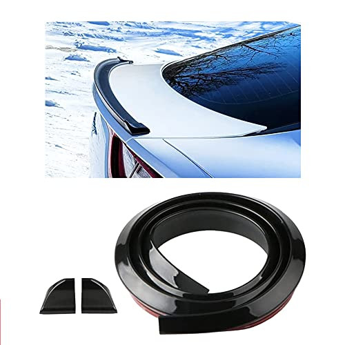 Car Trunk Spoiler Roof Lip Kit,3D PU Rear Trunk Lip or Roof Spoiler Sticker Bar with Carbon Fiber Pattern,Car Rear Spoiler Exterior Rear Spoiler Kit,