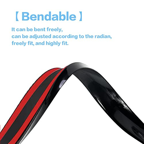 Car Trunk Spoiler Roof Lip Kit,3D PU Rear Trunk Lip or Roof Spoiler Sticker Bar with Carbon Fiber Pattern,Car Rear Spoiler Exterior Rear Spoiler Kit,