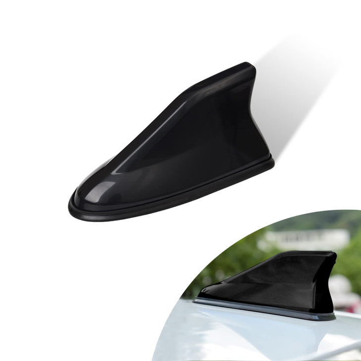 cueclue Pack-1 Shark Fin Antenna Cover for Car, Decorative Top Mounted Dummy Roof Aerial, Vehicle Shark Fin Shape Cover Universal for Most Sedan, SUV