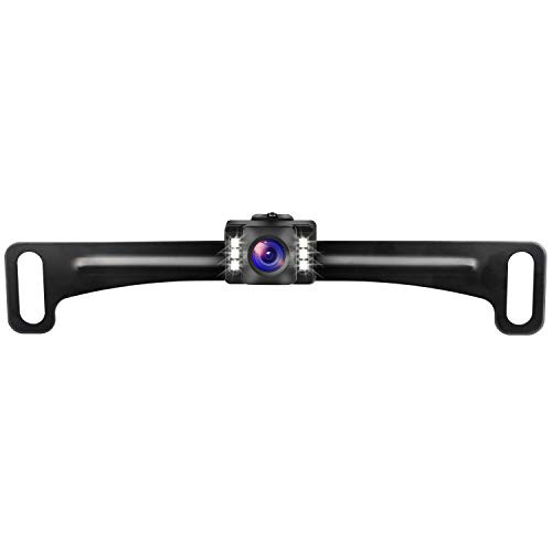 GLK Car Backup Camera HD Rear View Camera License Plate Backup Camera with Wide View Angle 6 LED Night Vision Waterproof Front & Back up Camera, Guid