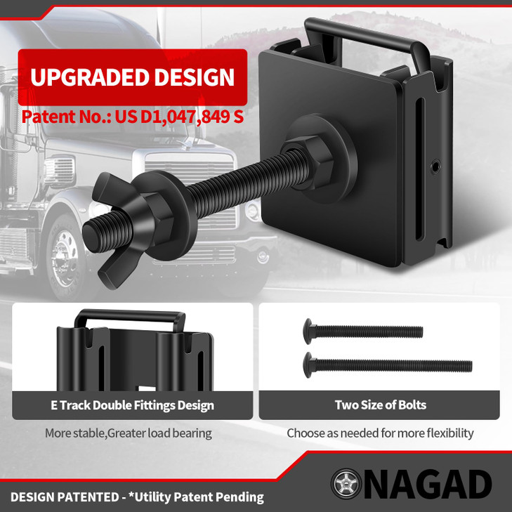 E Track Spare Tire Holder Mount, Upgraded E-Track Double Fittings Spare Wheel Carrier for Enclosed Trailers, Garages, Truck, Warehouse and Semis, Etr