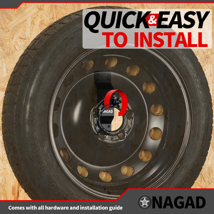 Wall Mount Spare Tire Holder Mount, Upgraded Spare Wheel Carrier, Spare Tire Mounting Bracket Rack for Enclosed Trailers, Cargo Race Box Trailers, Tr