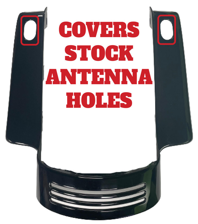 Kustom Cycle Parts Black and Grey American Flag Antenna Hole Plug. Fits 2006 to 2023+ Harley Touring Road Glide, Street Glide, 17-23+ Road King