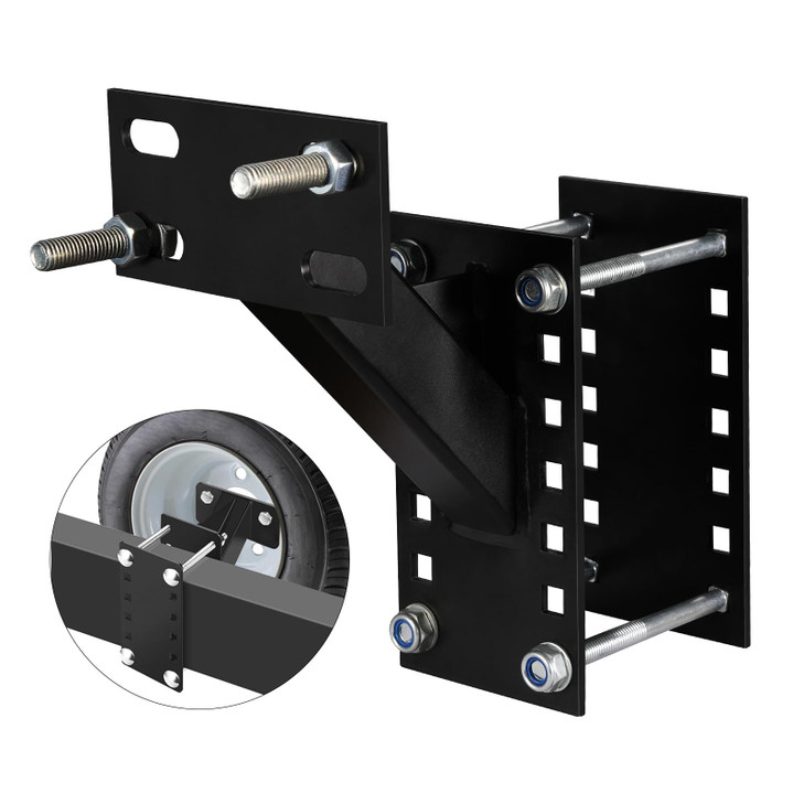 TOPSHINE Spare Tire Carrier, Trailer Spare Tire Mount Boat Trailer Carrier Bracket Fits 4 & 5 & 6 Lugs Trailer Wheels on 4", 4.5'', 4.75'', 5'' and 5