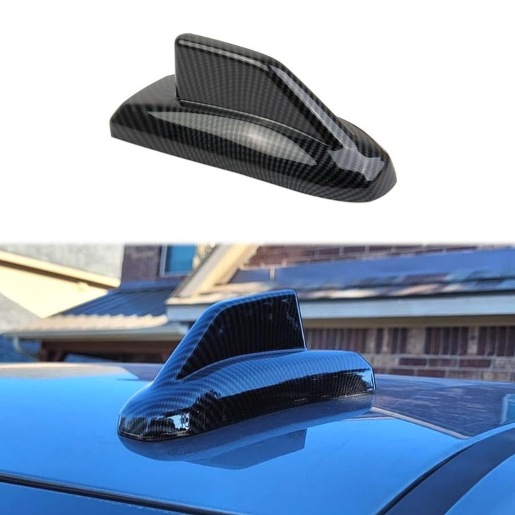 Carbon Fiber Shark Fin Shape Roof Antenna Cover Decor Trim for 2019-2022 Chevy Silverado 1500/GMC Sierra 1500 for 2020-2023 Sierra/Silverado 2500 350