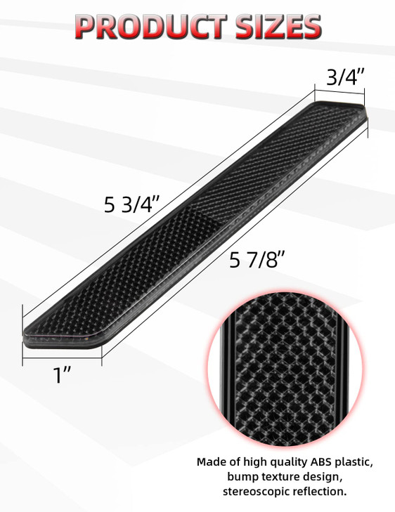 Amazicha Black Reflectors Hard Saddle Bag Latch Cover Reflectors Compatible for Harley Touring Street Glide Electra Glide Road Glide Road King 2014-2