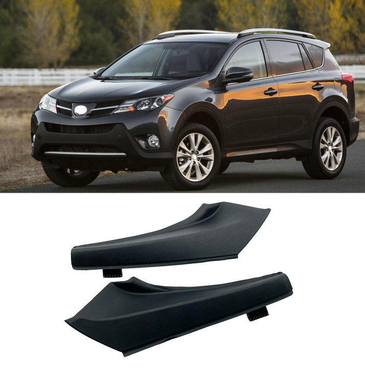 Fit for Toyota RAV4 2013-2018 Pair Front Wiper Side Cowl Extension Cover Trim Black Fender to Cowl Hood Side Seal