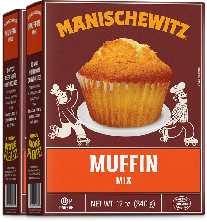 Manischewitz Muffin Mix, 12oz (2 Pack) Kosher including Passover, Easy Prep! Fun baking activity for the whole family!