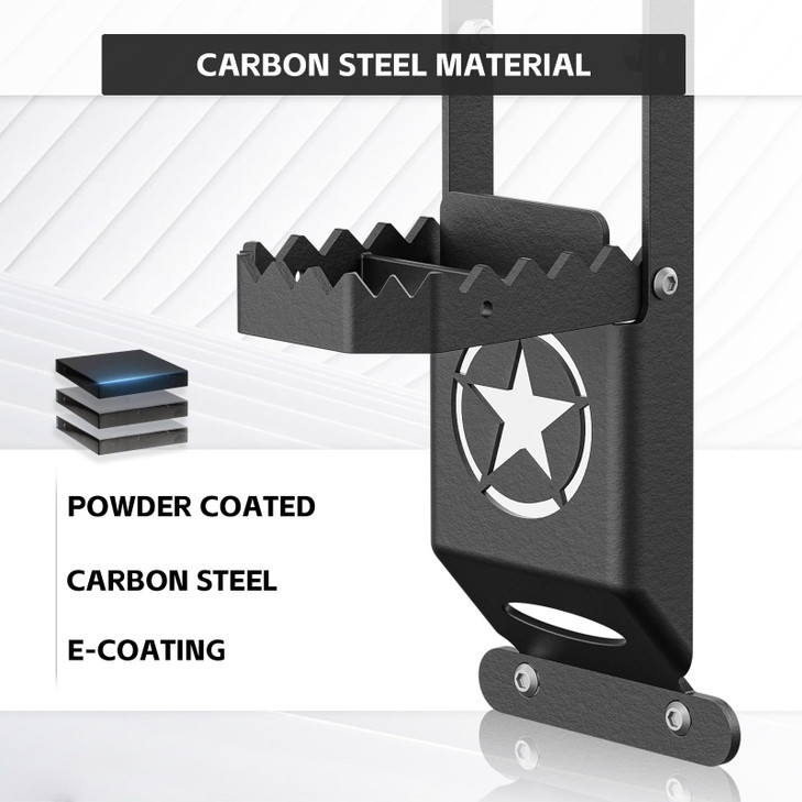 EYOUHZ for JK JL JT Hinge Step Foldable Foot Pedal with Bottle Opener Compatible with 2007-2026 Jeep Wrangler JK JL JKU JLU Unlimited & Gladiator JT