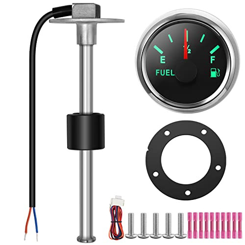 RUPSE Fuel Sender Unit Boat Fuel Tank Sending Unit Fuel Water Level Sensor Stainless Steel Fuel Sender and Fuel Gauge for Boat Car Truck RV (6.8"(175