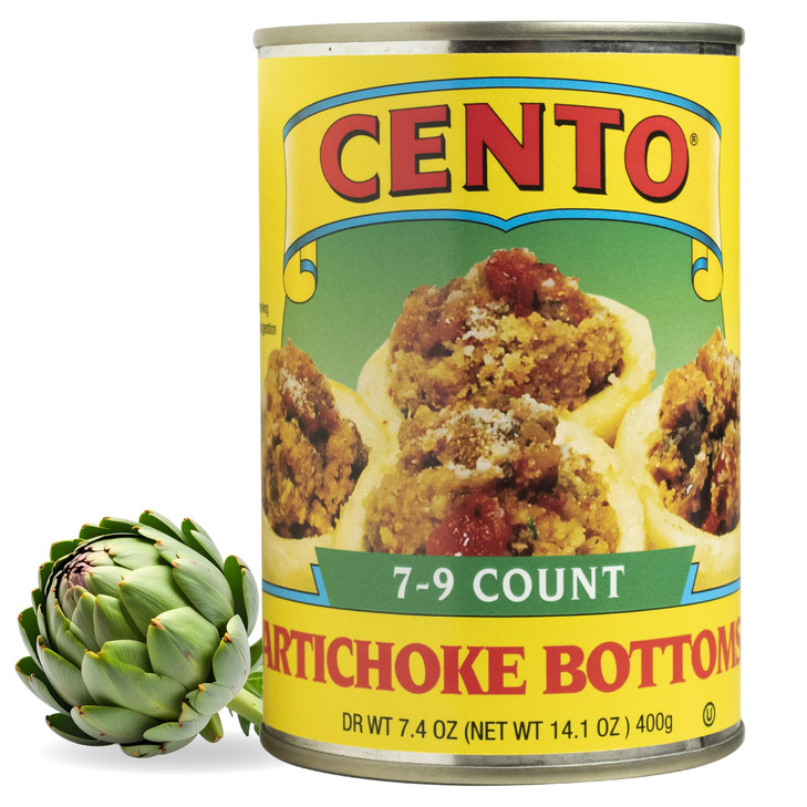 Cento Artichoke Bottoms, 14-Ounce Cans (Pack of 12) Fresh Packed Canned Artichoke Bottom for Snacks, Dip, Salad, Appetizer, Bruschetta - Product of S