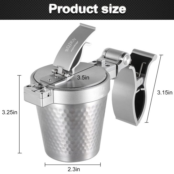 Cigar Golf Cart Holder - Windproof, Patio & Exterior Ashtray with Lid, Smell Proof, Portable & Standing