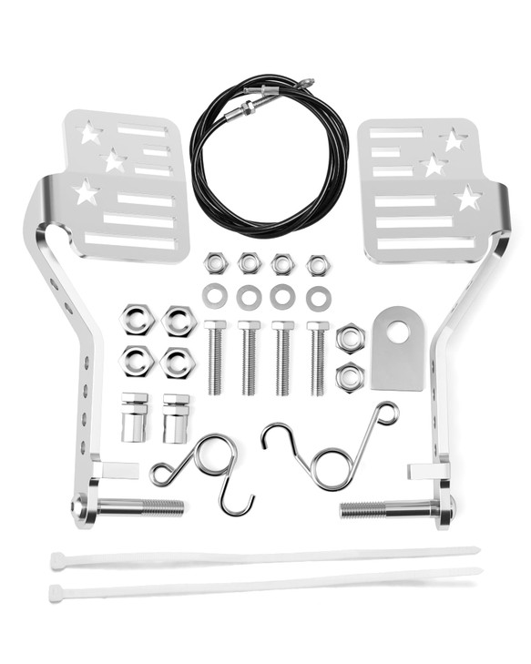 HOWBOW Go Kart Big Pedals with 71" Throttle Cable, ?Upgraded Brake Throttle Large Pedal Kit for 212cc/196cc Road Rocket, Azusa and Most Go Karts, DIY