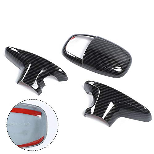 Voodonala for Challenger Charger ABS Carbon Fiber Gear Shift Shifter Knobs Cover Trim for 2015-2026+ Dodge Challenger Charger 2018-2026+ Durango Inte
