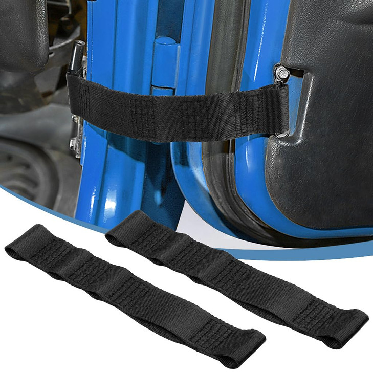 PYGHAP Jeep Door Limiting Straps, 2PCS Heavy Duty Adjustable Door Check Strap Compatible with 1987-2024 Jeep Wrangler JK JL TJ YJ CJ JKU Load 1000 Lb