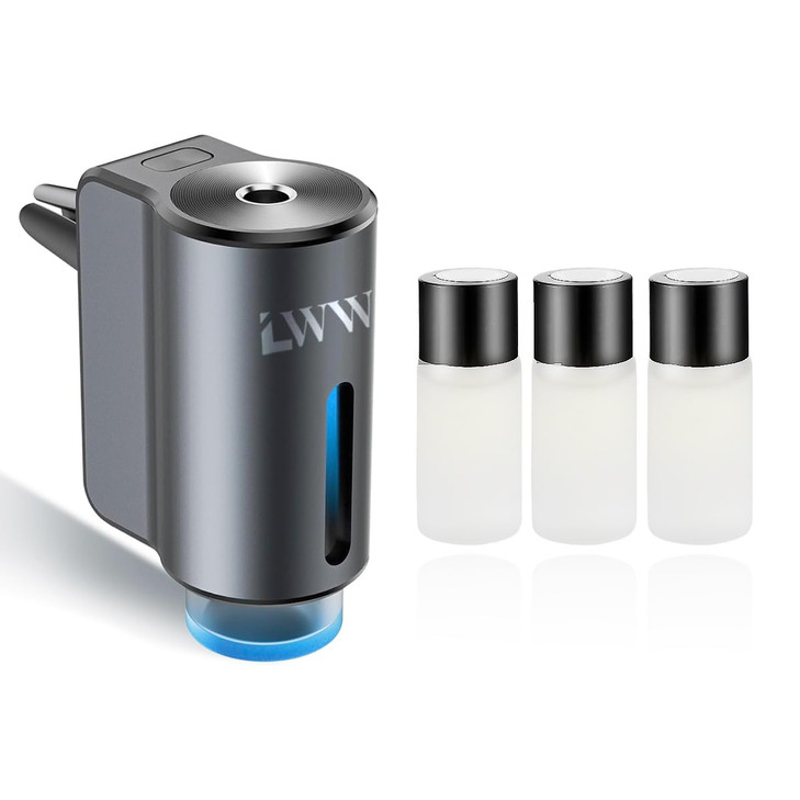 Smart Car Air Freshener, 3 Levels of Adjustable Intensity, Aroma Rechargeable Aroma Diffuser, Adjustable Aroma Diffuser, 220mAh Built-in? Fresh+Inten