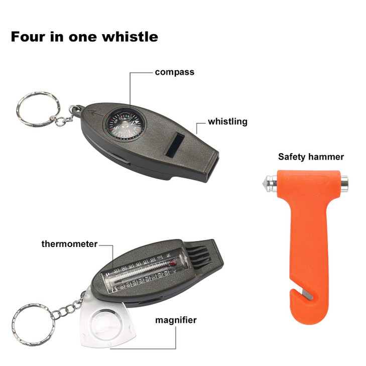 AUTODECO Car Roadside Emergency Kit  Premium, with Jumper Cables, Tow Strap, etc