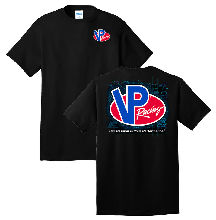 VP Racing Fuels - The Blueprint Tee - Softstyle Preshrunk T-Shirt - Officially Licensed VP Apparel (XXX-Large) Black