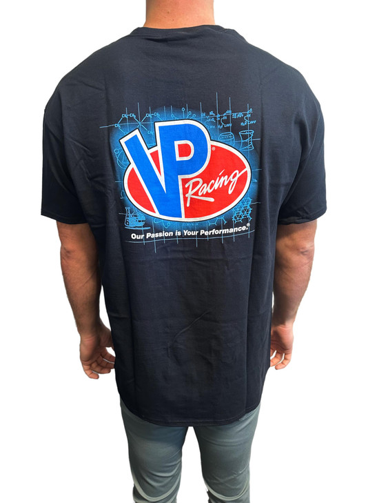 VP Racing Fuels - The Blueprint Tee - Softstyle Preshrunk T-Shirt - Officially Licensed VP Apparel (XXX-Large) Black