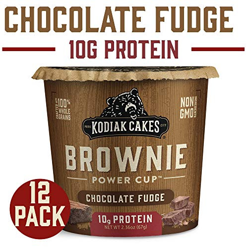Kodiak Cakes Chocolate Fudge Brownie in a Cup, 2.36 Ounce (Pack of 12) (Packaging May Vary)