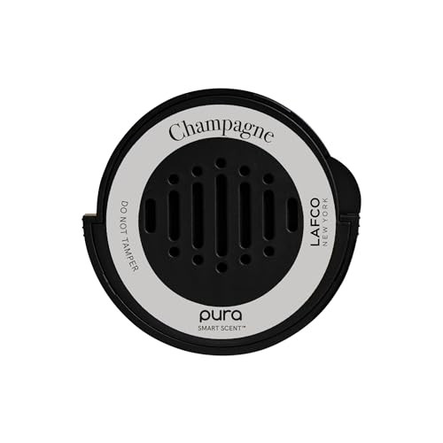 LAFCO New York Pura Car Smart Diffuser Refill, Champagne - 30-Day Scent - Free of Parabens & Phthalates - Cruelty Free